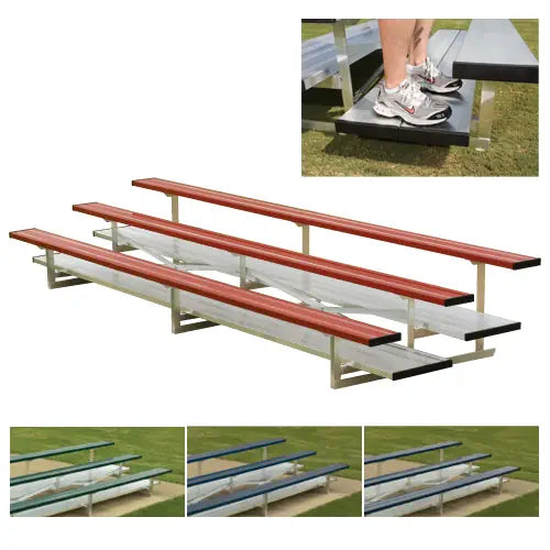 5 Row 15' Powder Coated Pref. BleachersNavy