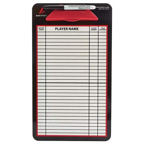 Double Sided Baseball Coach's Board