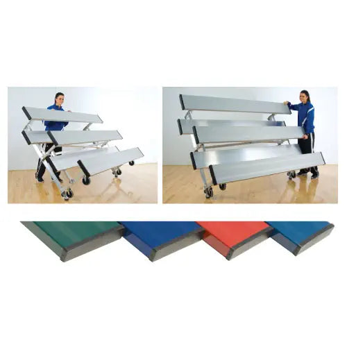 2 Row 8' Tip n' Roll Bleachers (colored)Dark Green