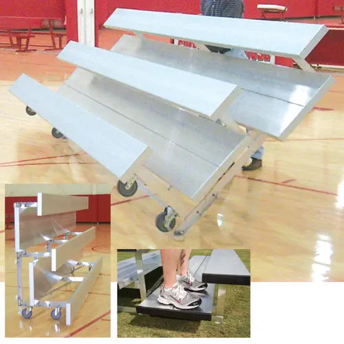 3 Row 15' Pref. Tip-N-Roll Bleacher
