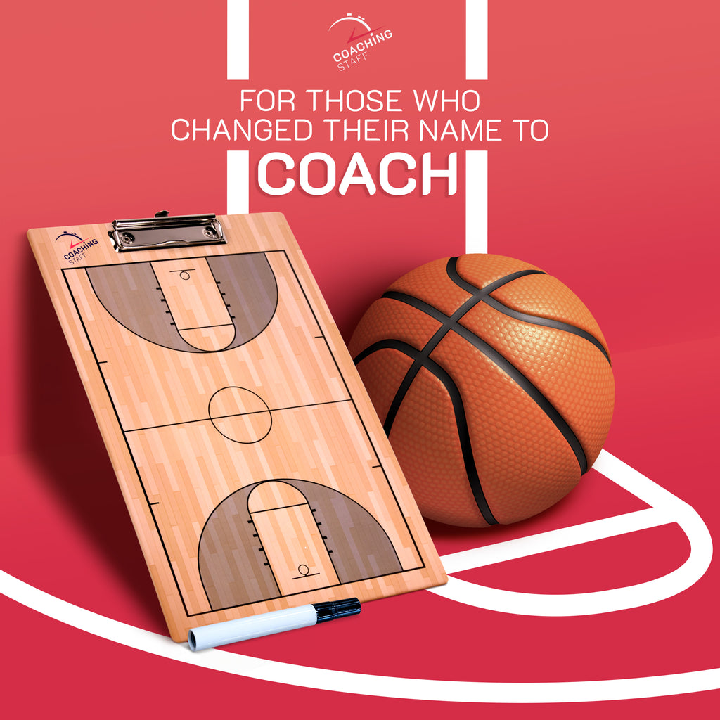 CoachingStaff Ultra-Thick Pro Basketball Coaching Clipboard w/Marker and Dual Clips